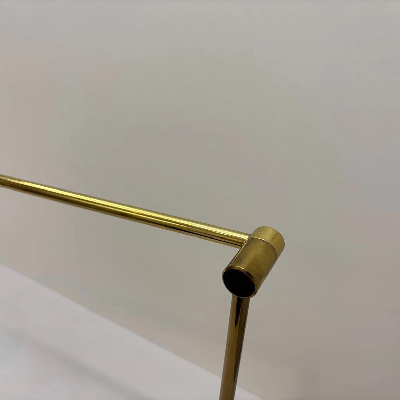 Lampa biurkowa, mosiądz złoty, Temde Leuchten, Niemcy, lata 70. - 16137