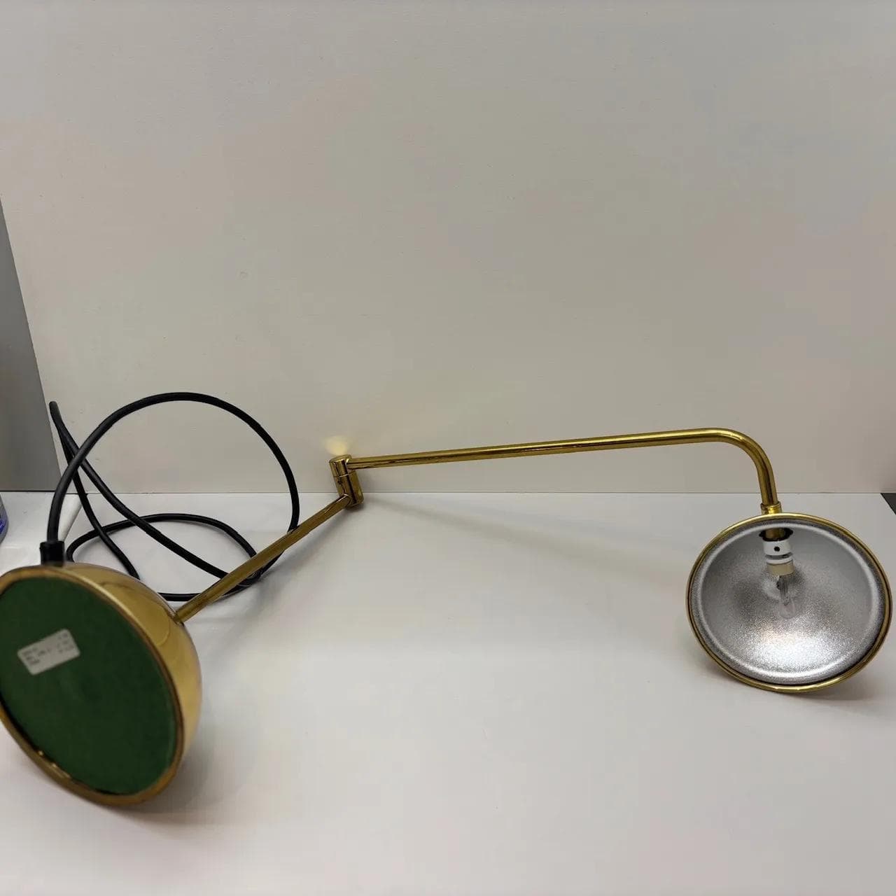 Lampa biurkowa, mosiądz złoty, Temde Leuchten, Niemcy, lata 70. - 16131