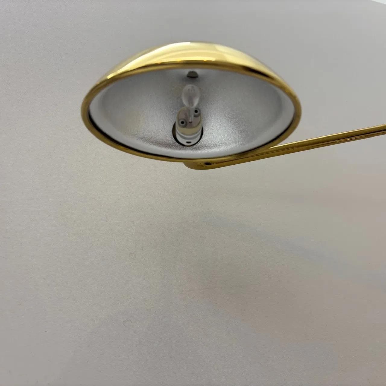 Lampa biurkowa, mosiądz złoty, Temde Leuchten, Niemcy, lata 70. - 16138