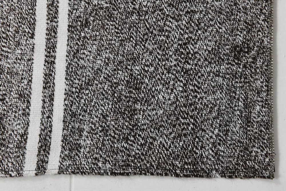 Rug 207x80 cm, grey, black, wool, 1970s - 220545