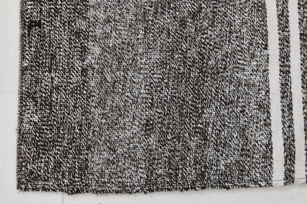 Rug 207x80 cm, grey, black, wool, 1970s - 220544