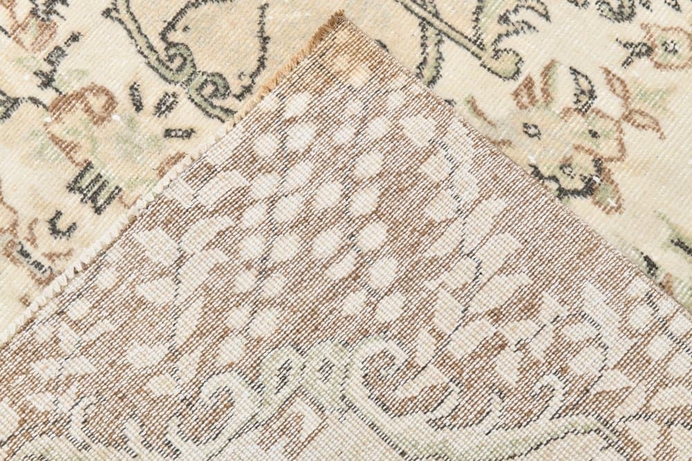 Dywan 195x273 cm, beżowy, wełna, lata 60. - 221407