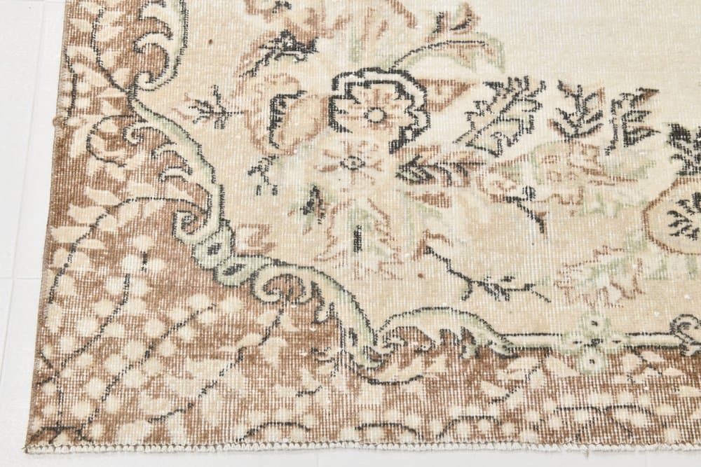 Dywan 195x273 cm, beżowy, wełna, lata 60. - 221415