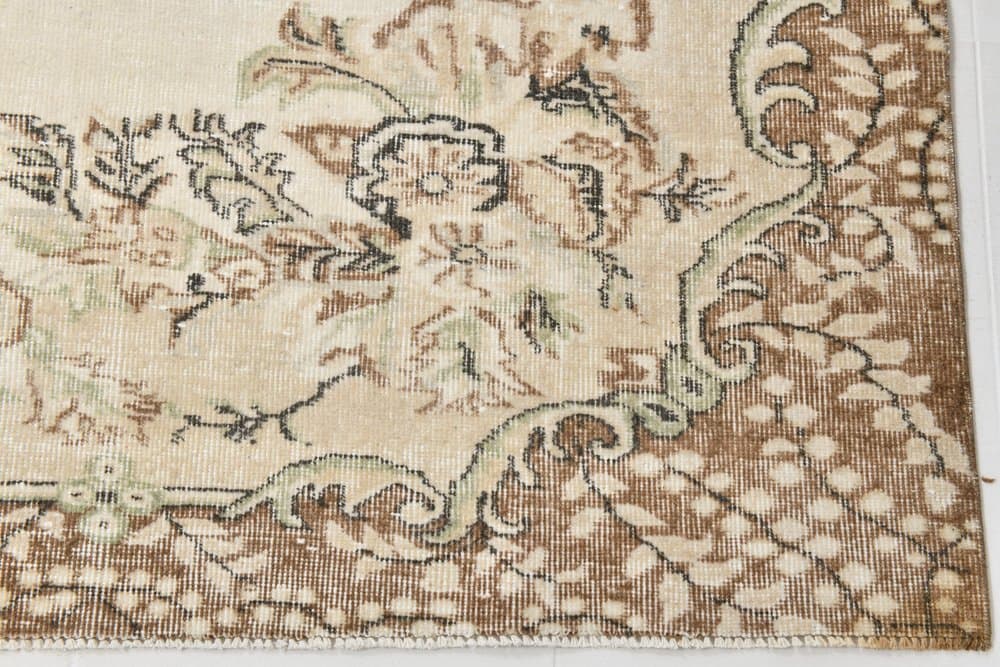 Dywan 195x273 cm, beżowy, wełna, lata 60. - 221416