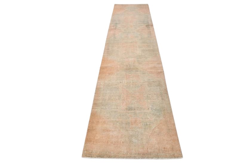 Runner 351x80 cm, pink, wool, 1960s