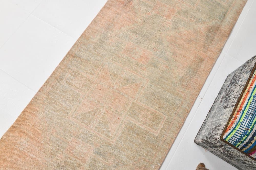 Runner 351x80 cm, pink, wool, 1960s - 221398