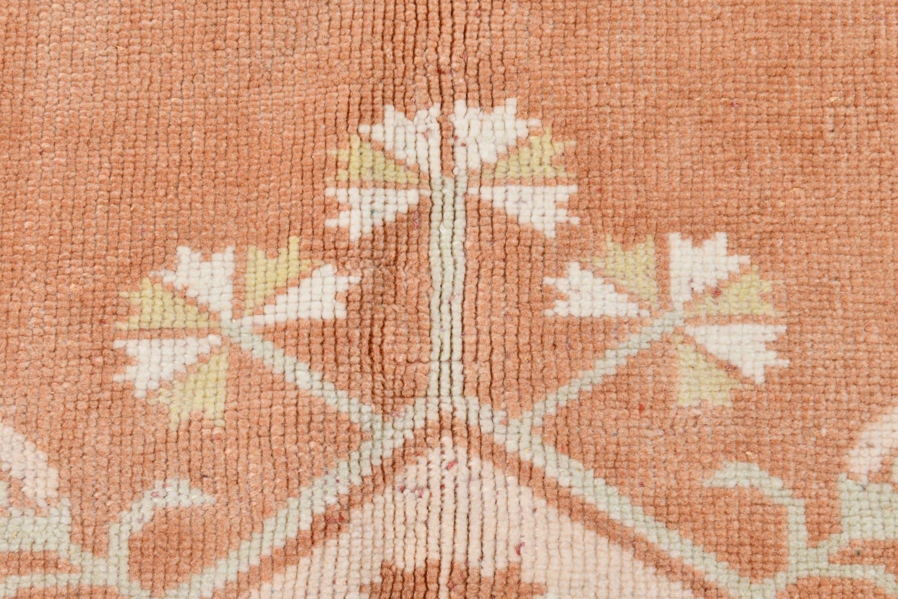 Dywan 205x276 cm, beżowy, pomarańczowy, wełna, lata 60. - 221364