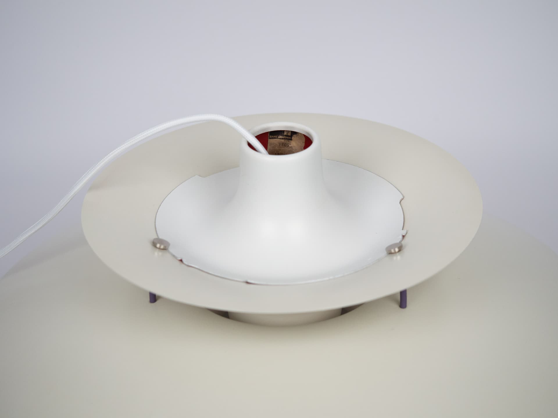 Pendant Lamp PH 5, white metal, by P. Henningsen, Louis Poulsen, Denmark, 1980s. - 220729