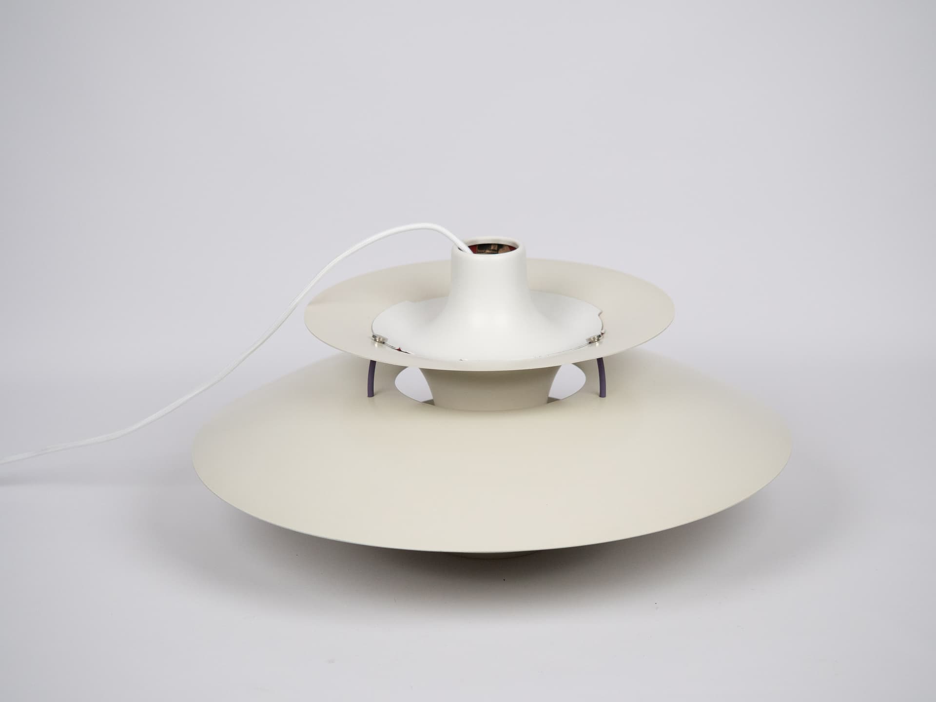 Pendant Lamp PH 5, white metal, by P. Henningsen, Louis Poulsen, Denmark, 1980s. - 220728