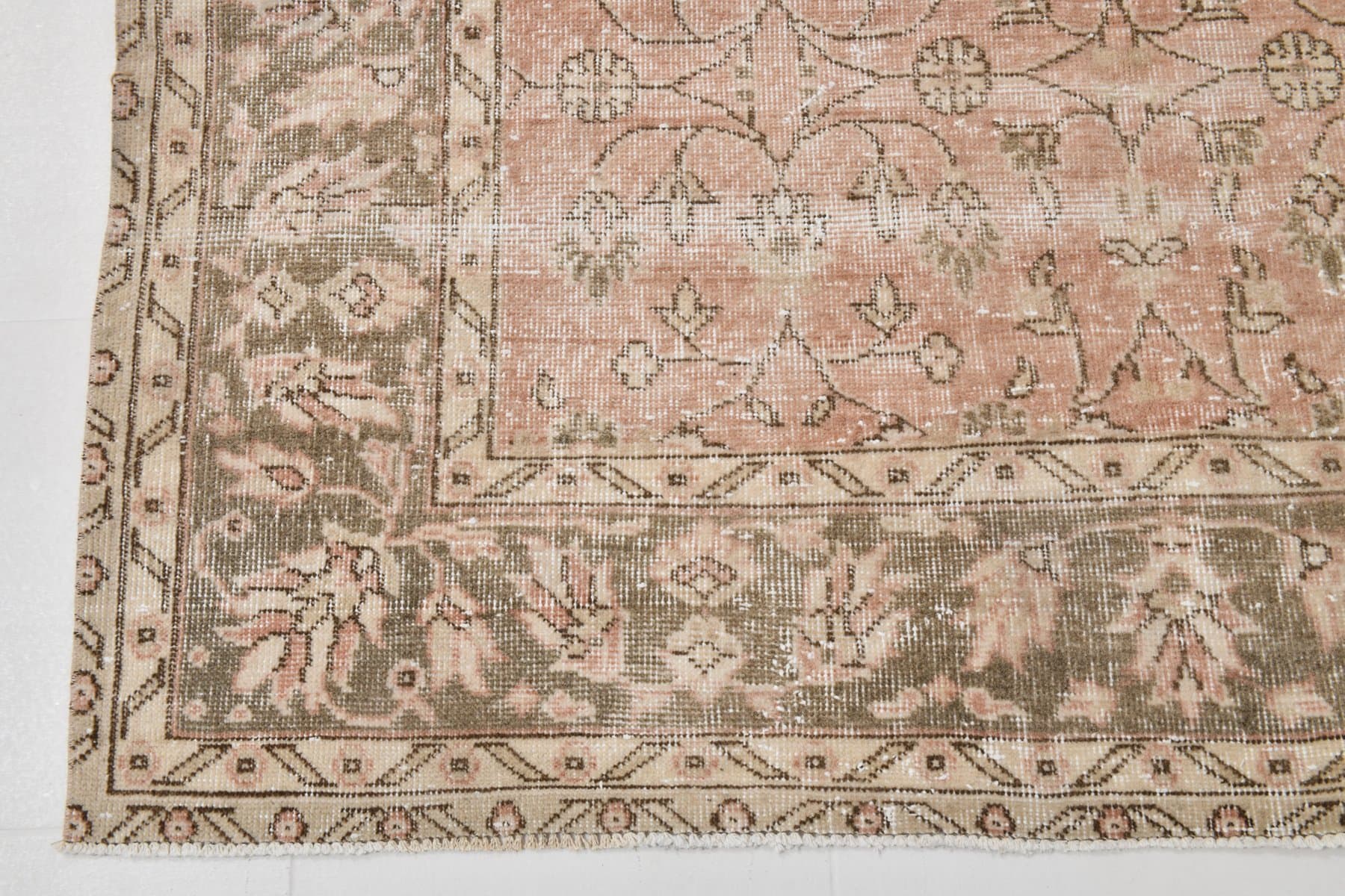 Dywan 173x293 cm, różowy, wełna, lata 60. - 221337