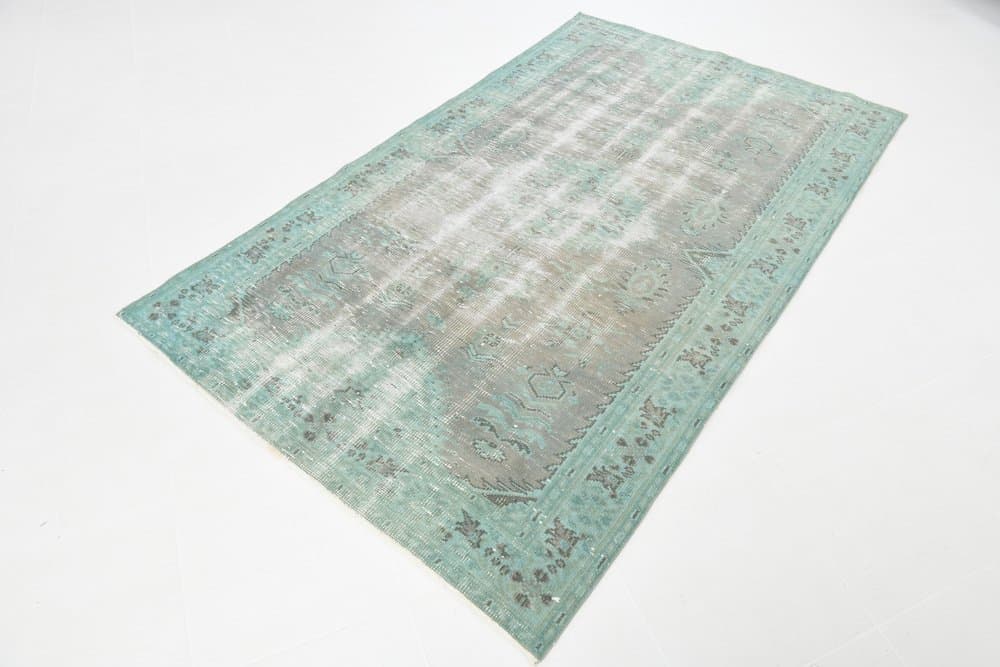 Rug 233x142 cm, green, cotton, 1960s - 221276