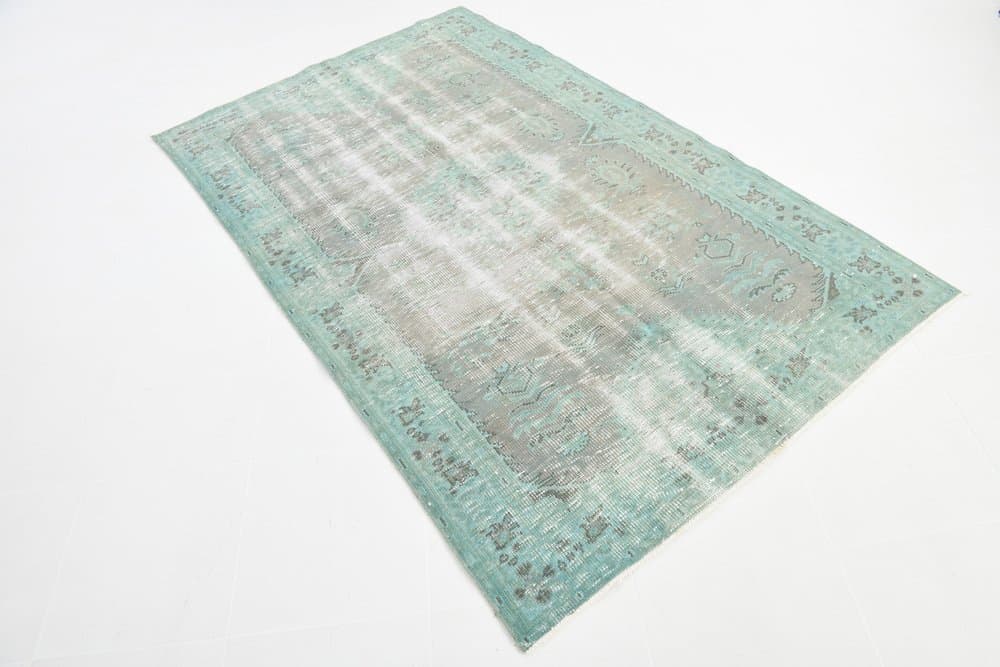 Rug 233x142 cm, green, cotton, 1960s - 221281