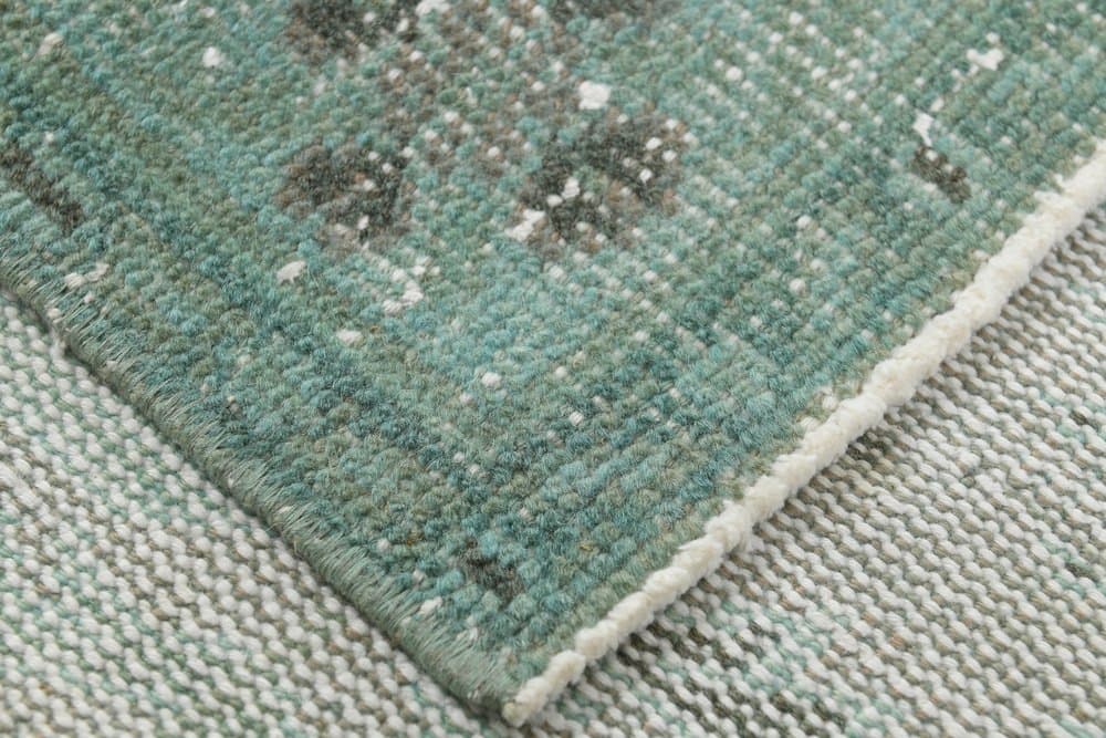 Rug 233x142 cm, green, cotton, 1960s - 221278