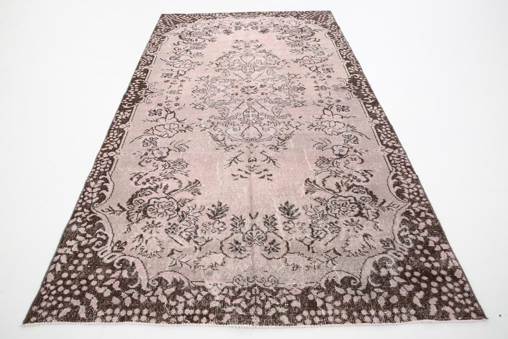 Dywan 267x199 cm, różowy, wełna, Turcja, lata 60. - 221242