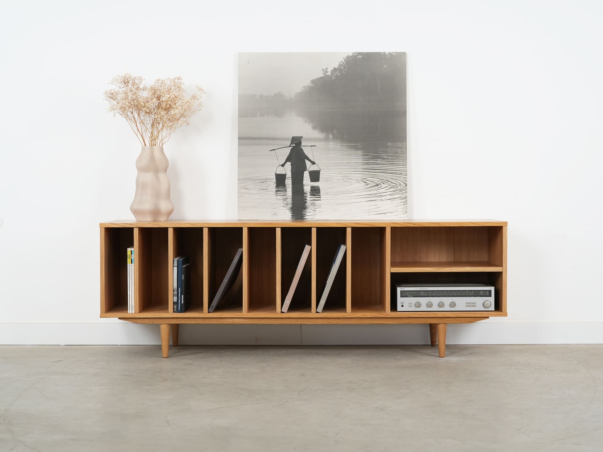 Sideboard, dąb, Polska, lata 60. - 77137