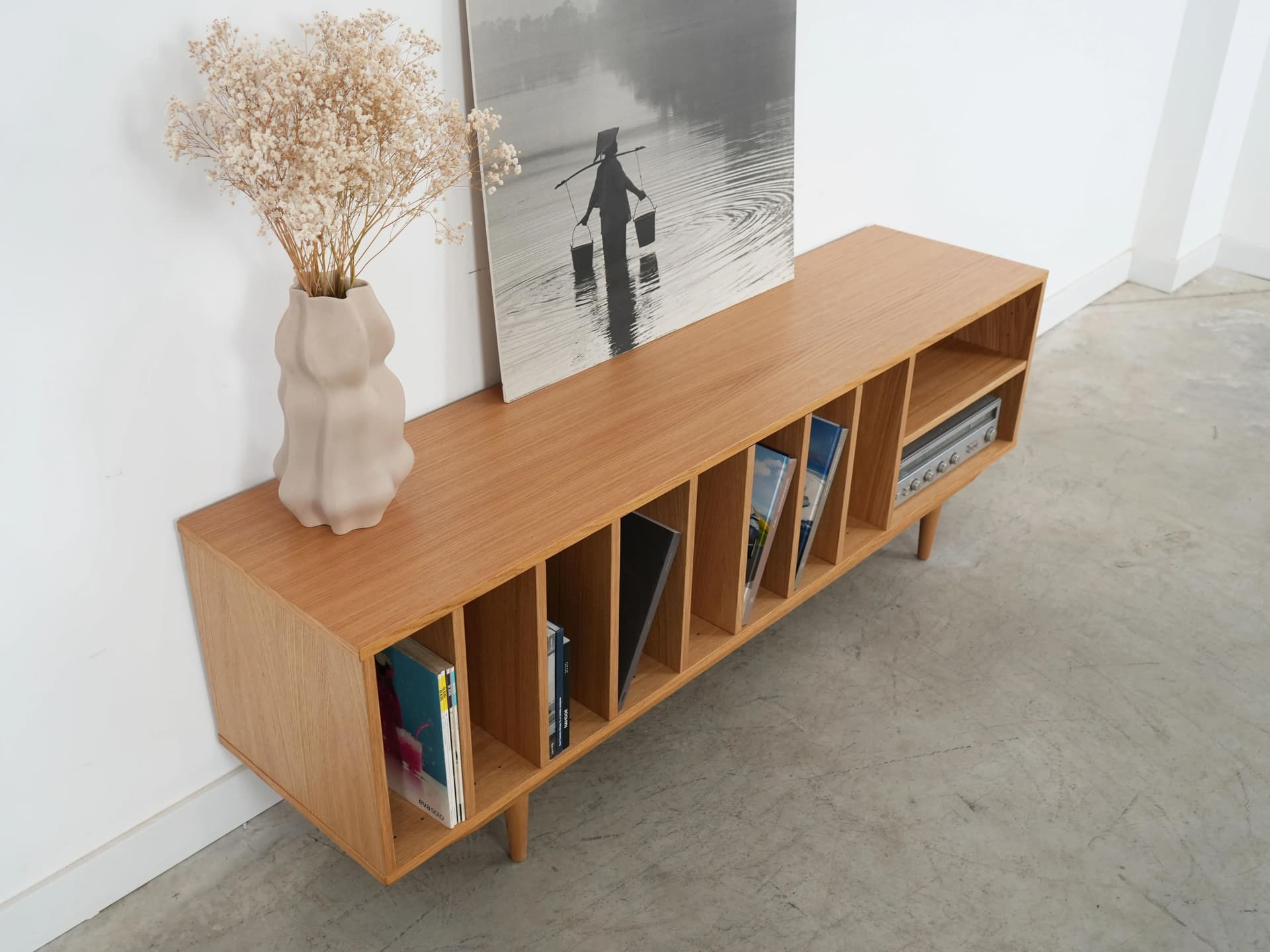 Sideboard, dąb, Polska, lata 60. - 16057