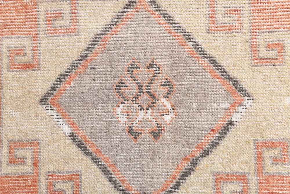 Runner Rug 335x80 cm, orange, wool, Turkey, 1960s. - 221166