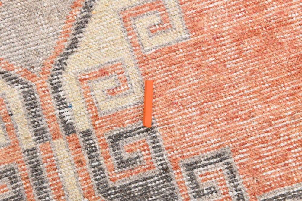 Runner Rug 335x80 cm, orange, wool, Turkey, 1960s. - 221169