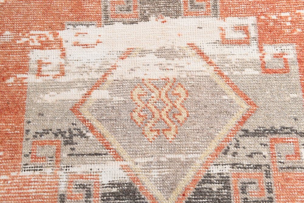 Runner Rug 335x80 cm, orange, wool, Turkey, 1960s. - 221167