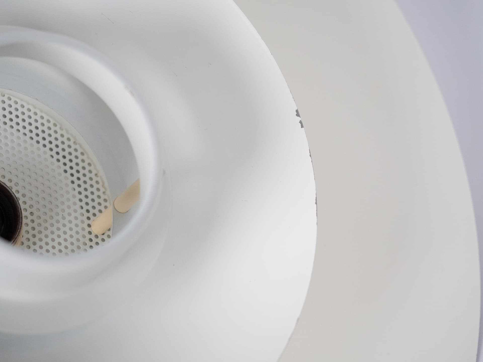 Pendant lamp Verona, white aluminium, by K. Wiborg, Jeka, Denmark, 1980s. - 220756