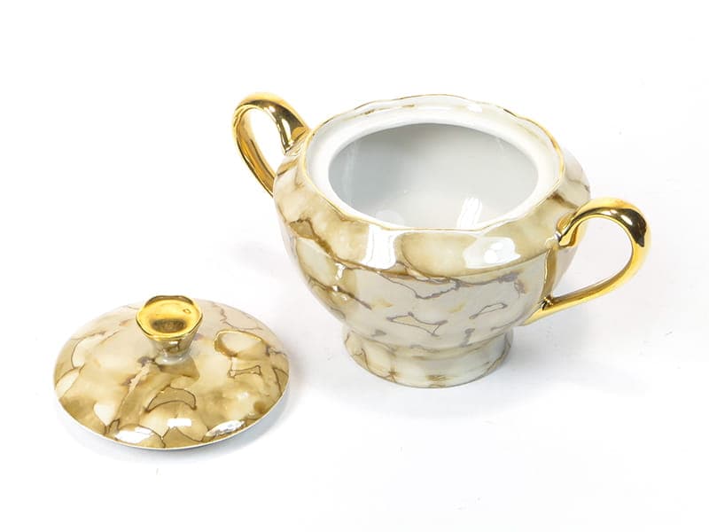 Serwis kawowy Feston, porcelana kość słoniowa, proj. W. Potacki, Ćmielów, Polska, lata 60. - 220762