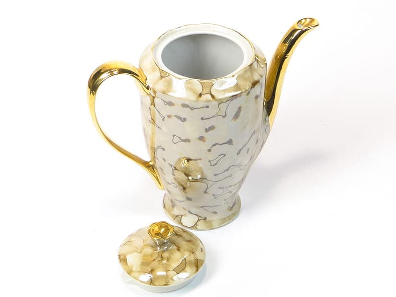 Serwis kawowy Feston, porcelana kość słoniowa, proj. W. Potacki, Ćmielów, Polska, lata 60. - 220766