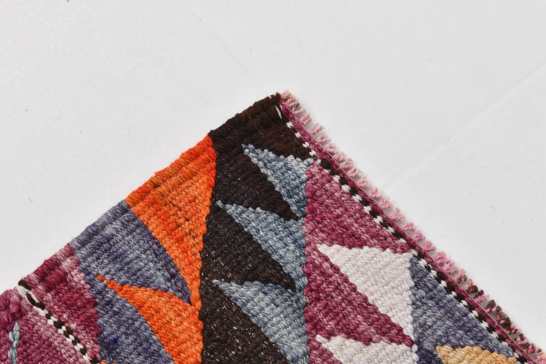 Kilim Runner Rug 288x85 cm, red, wool, Turkey, 1960s. - 221056