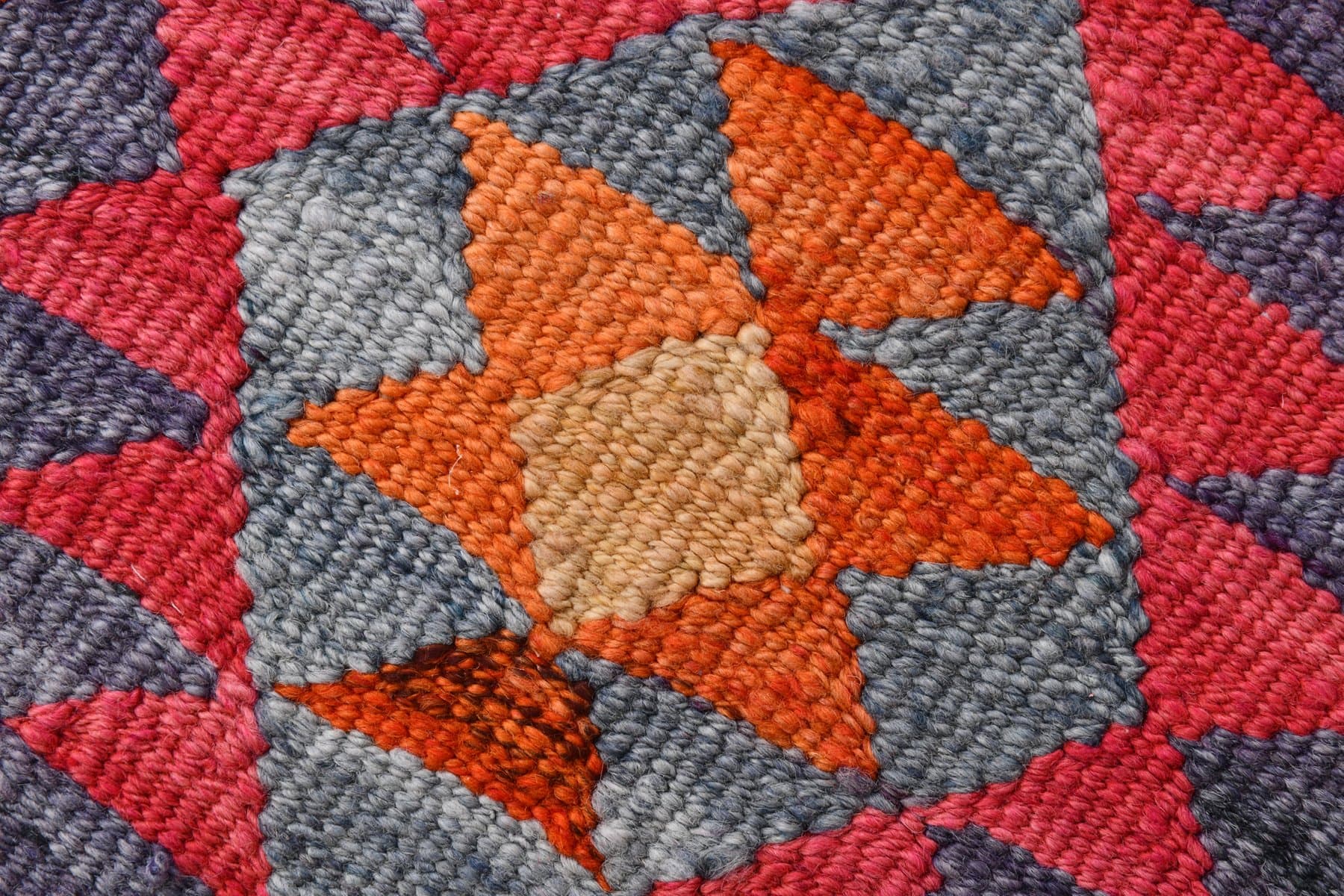 Kilim Runner Rug 288x85 cm, red, wool, Turkey, 1960s. - 221065