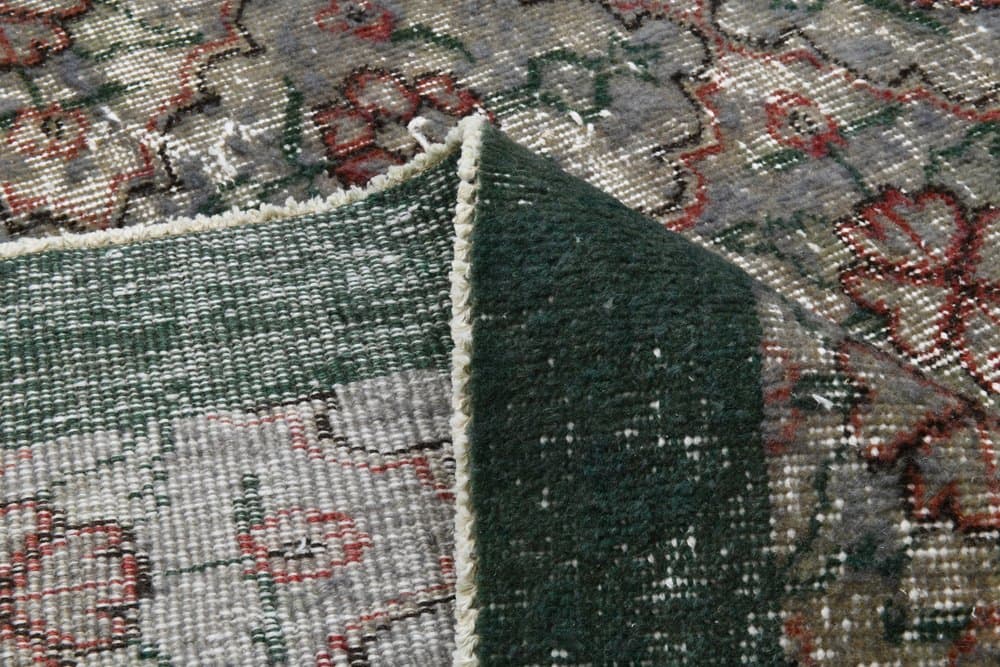 Dywan 200x295 cm, zielony, różowy, wełna, Turcja, lata 60. - 221014