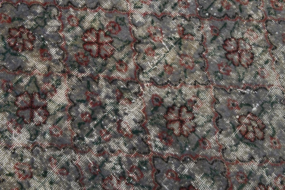 Dywan 200x295 cm, zielony, różowy, wełna, Turcja, lata 60. - 221010