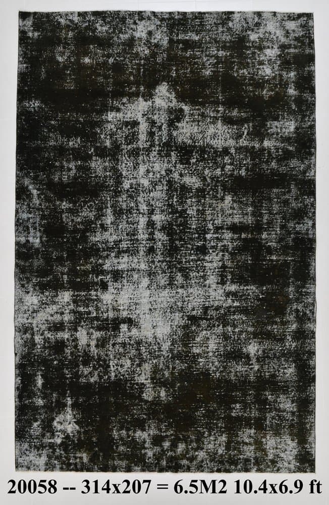 Dywan 314x207 cm, czarny, wełna, Turcja, lata 50. - 220993