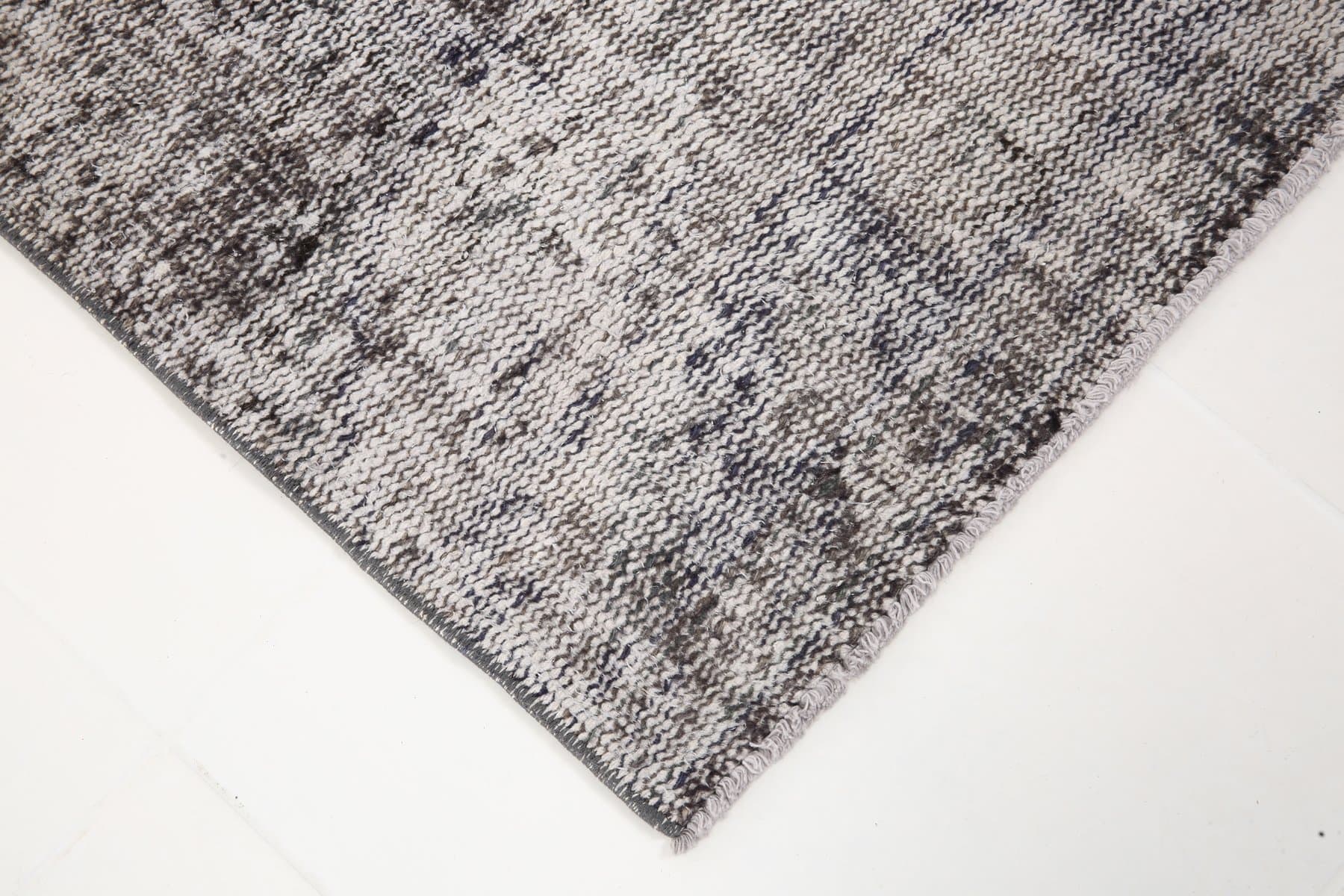 Chodnik 81x306 cm, szary, czarny, wełna, Turcja, lata 50. - 220906