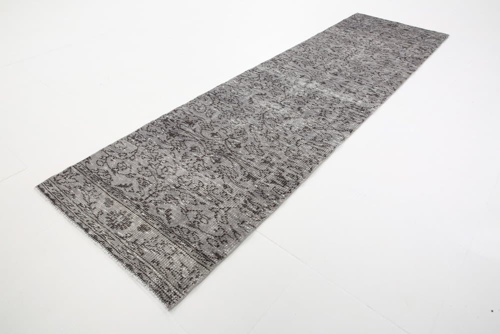 Chodnik 84x291 cm, szary, wełna, Turcja, lata 50. - 220860