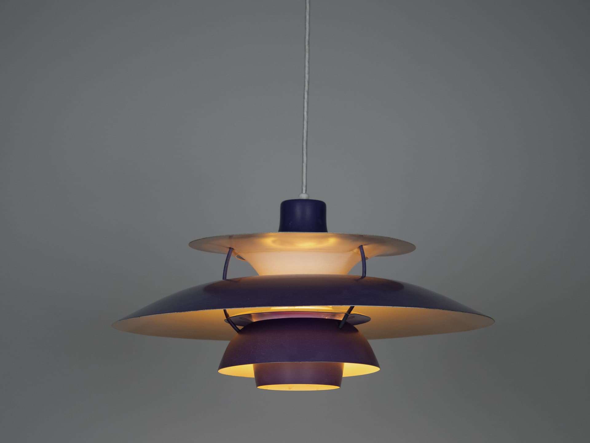 Pendant Lamp PH 5, white metal, by P. Henningsen, Louis Poulsen, Denmark, 1980s. - 220823