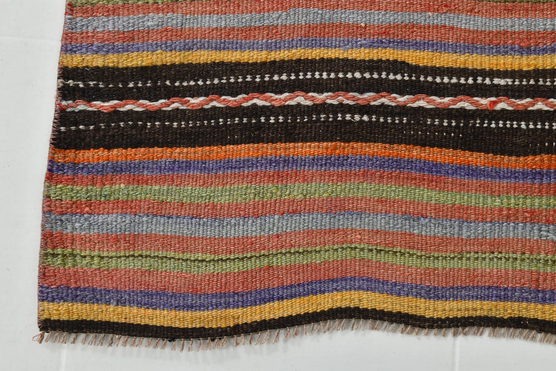 Kilim Runner 226x77 cm, red, wool, Turkey, 1970s. - 220844