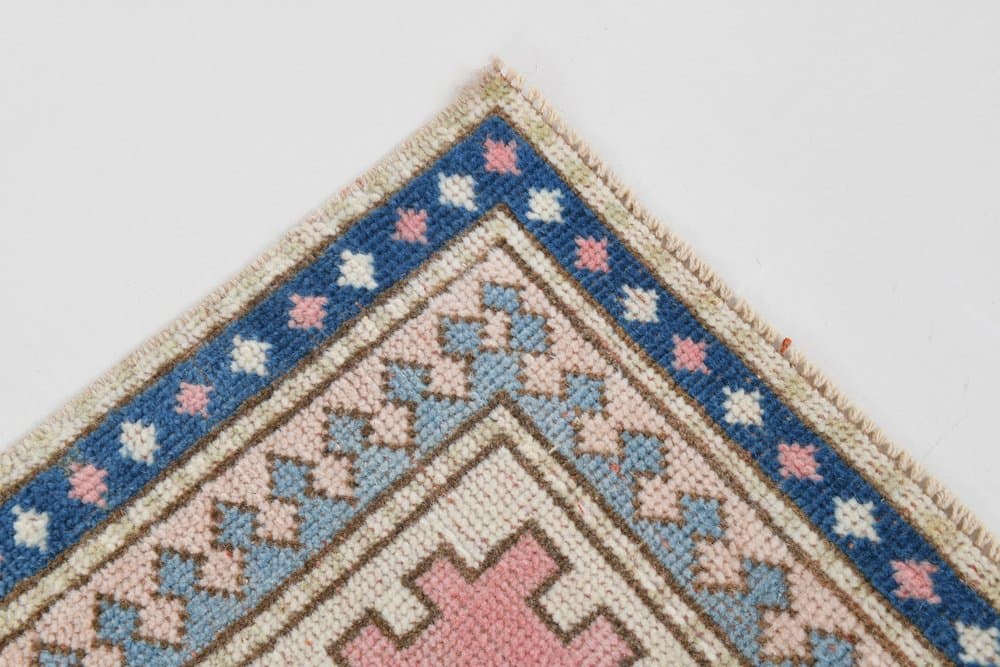 Rug 332x203 cm, blue, beige, wool, Turkey, 1960s. - 221481