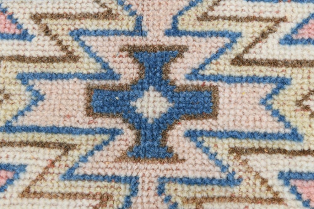 Rug 332x203 cm, blue, beige, wool, Turkey, 1960s. - 221479