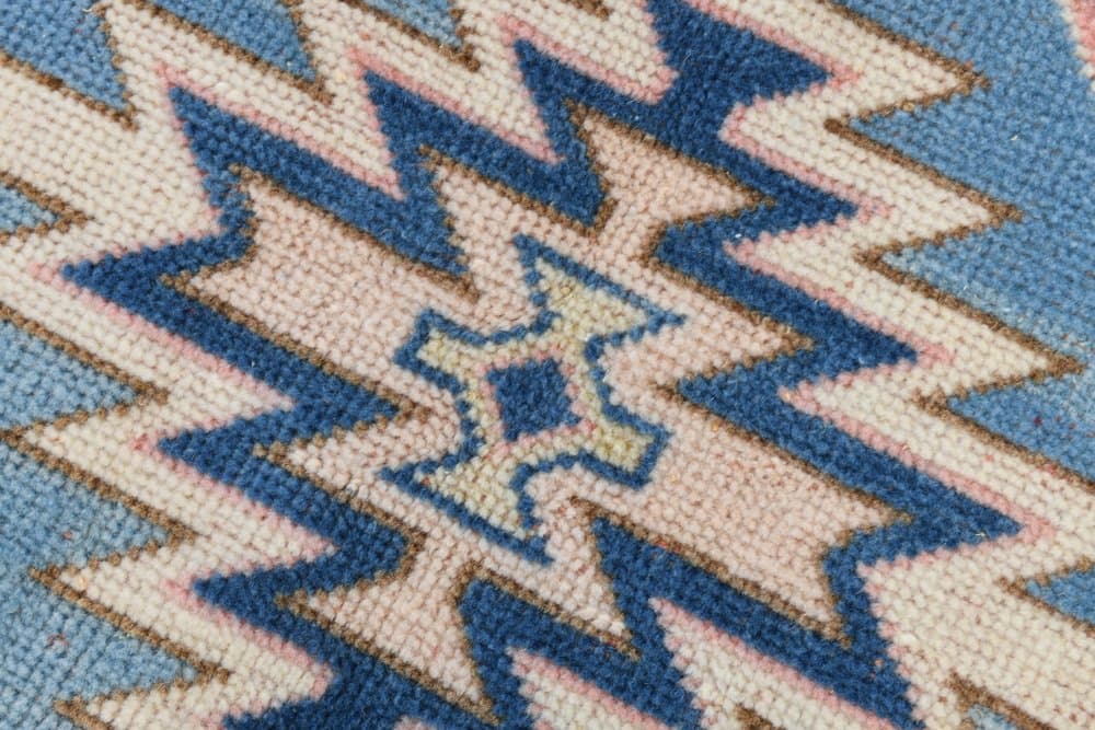 Rug 332x203 cm, blue, beige, wool, Turkey, 1960s. - 221480