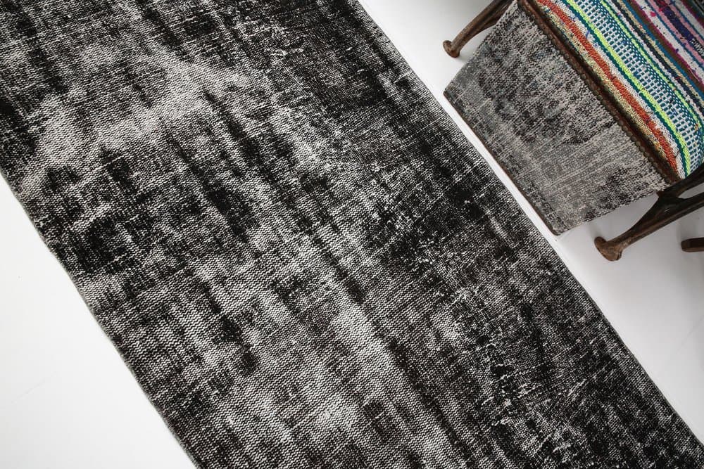 Chodnik 277x90 cm, czarny, wełna, Turcja, lata 60. - 221463