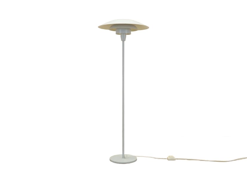 Lampa podłogowa, metal biały, proj. S. Frandsen, Dania, lata 70.