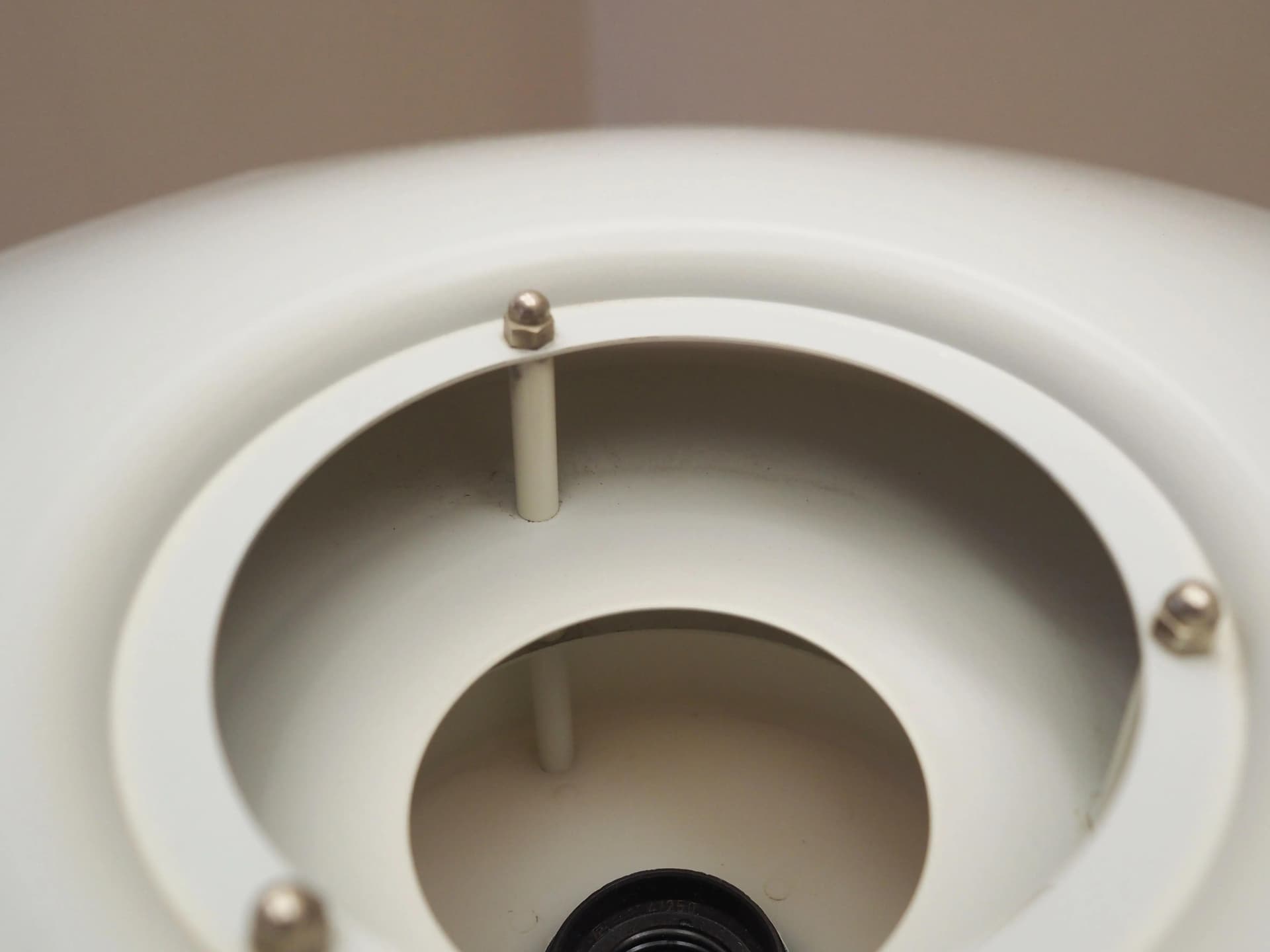 Floor lamp, white metal, by S. Frandsen, Denmark, 1970s. - 16042