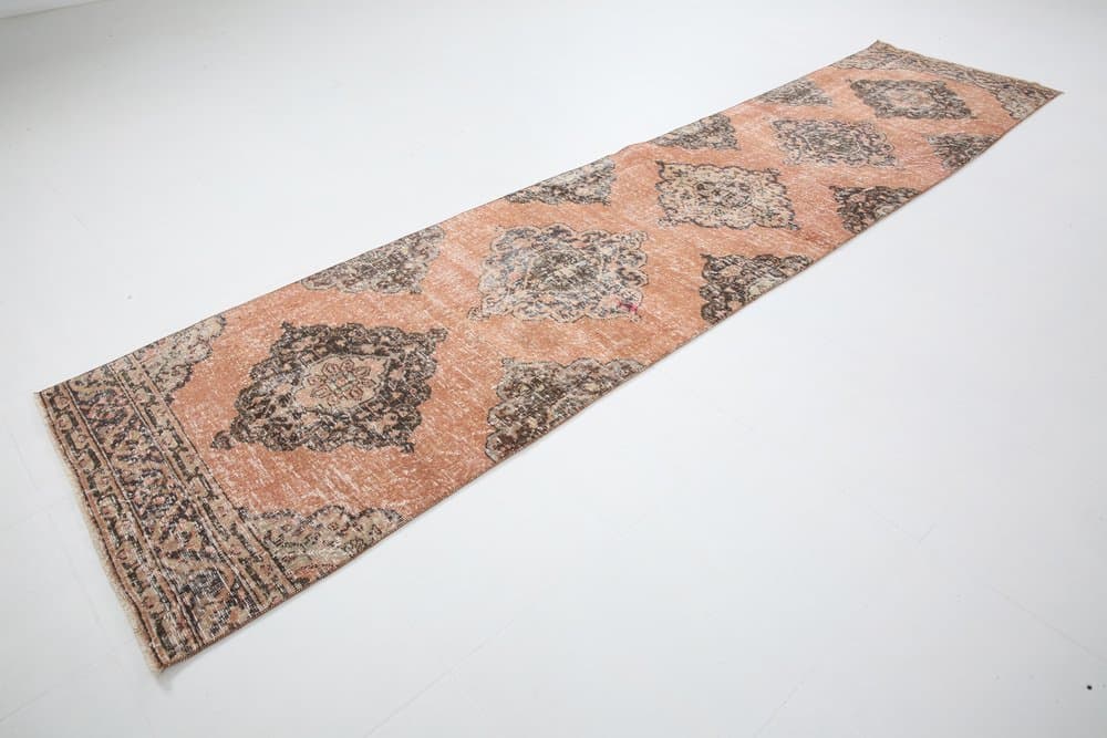 Chodnik 382x88 cm, czarny, wełna, Turcja, lata 60. - 221997