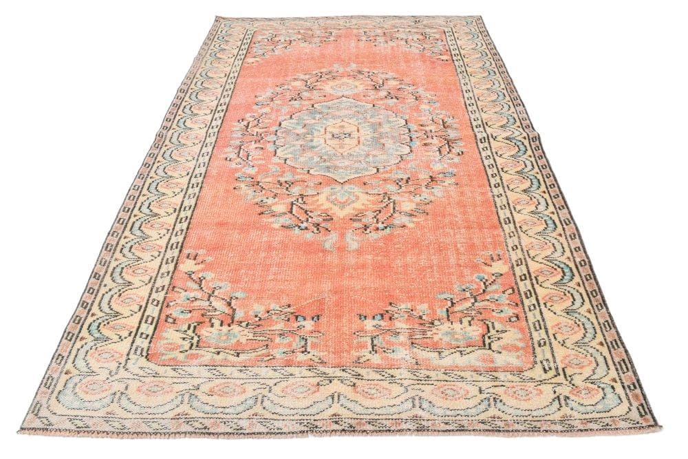 Dywan 181x278 cm, beżowy, wełna, Turcja, lata 70.