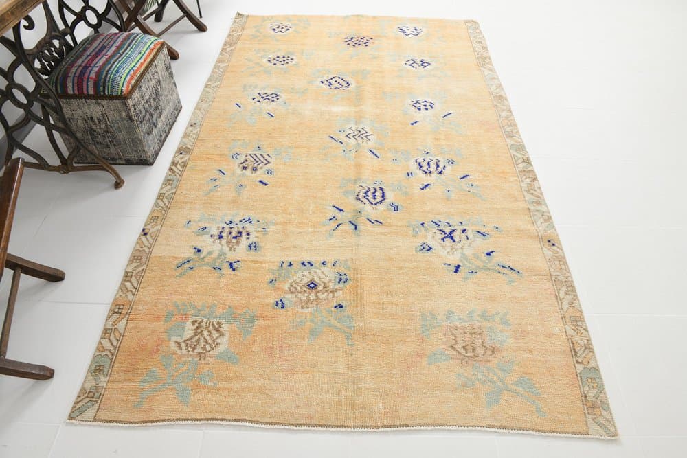 Dywan 263x158 cm, beżowy, wełna, Turcja, lata 60. - 221966