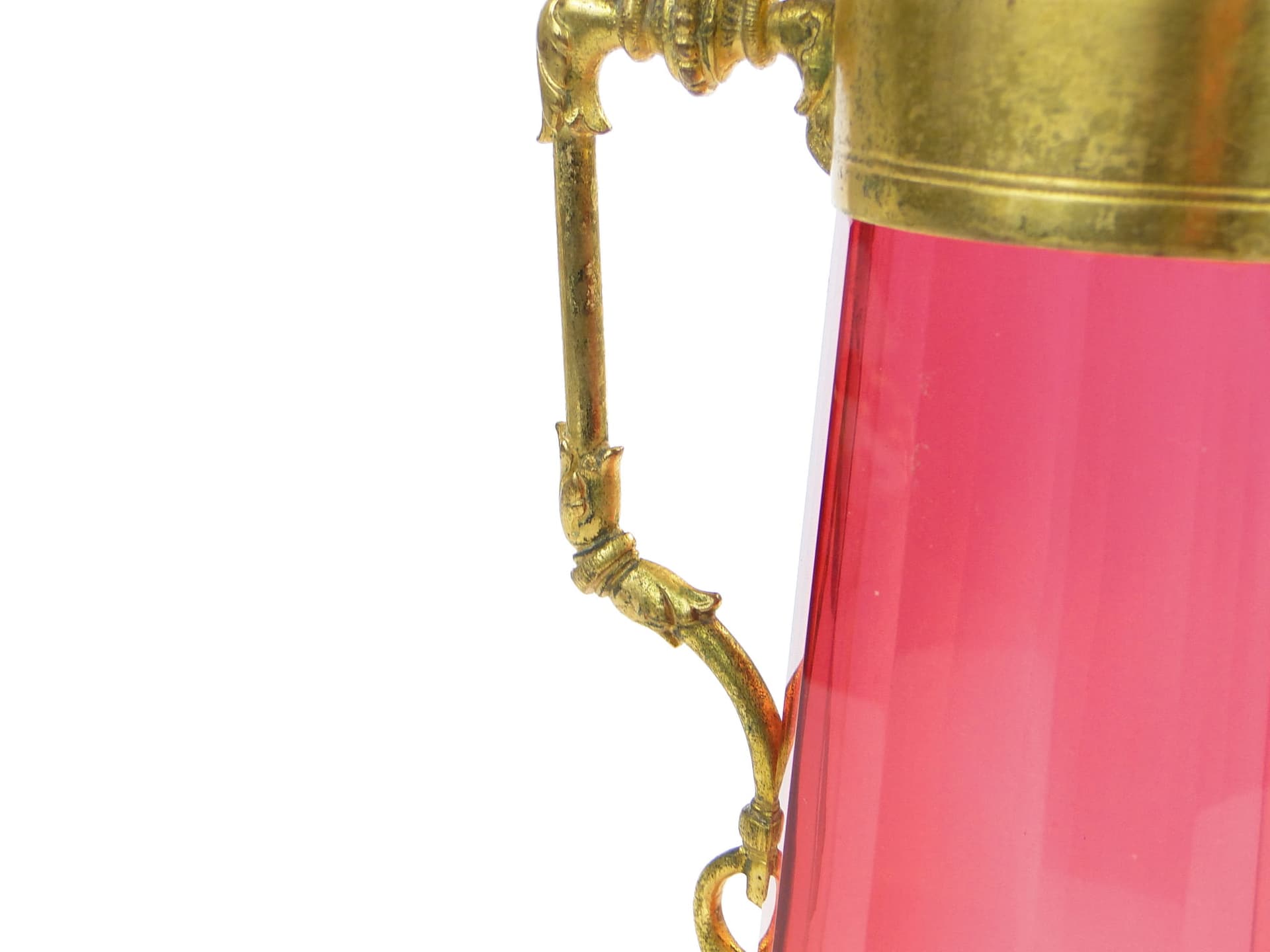 Karafka klasycystyczna, szkło rubinowe, Austria, XIX w. - 221514