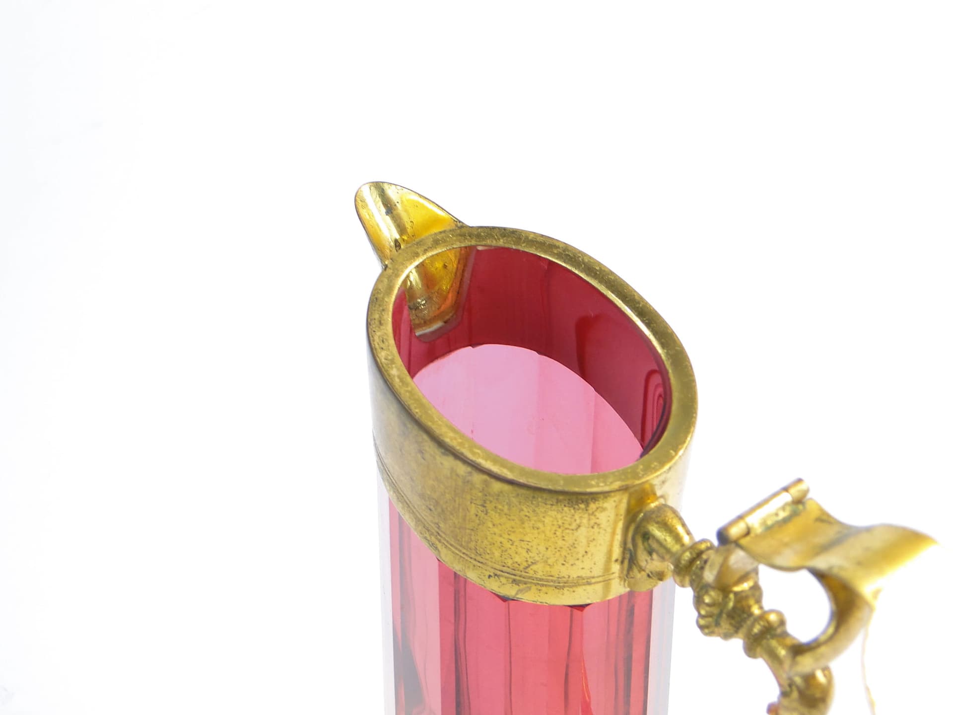 Karafka klasycystyczna, szkło rubinowe, Austria, XIX w. - 221517