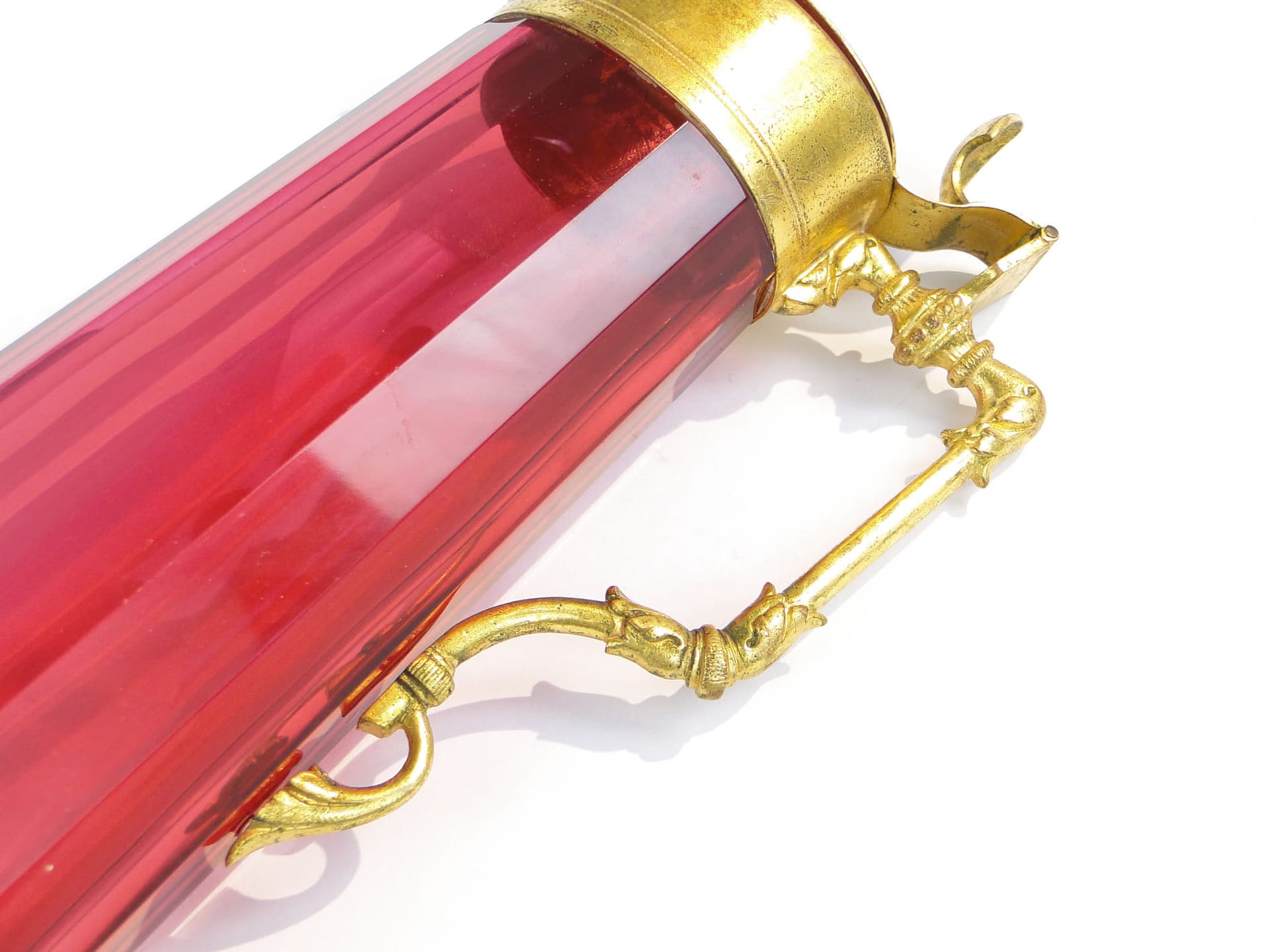 Karafka klasycystyczna, szkło rubinowe, Austria, XIX w. - 221513