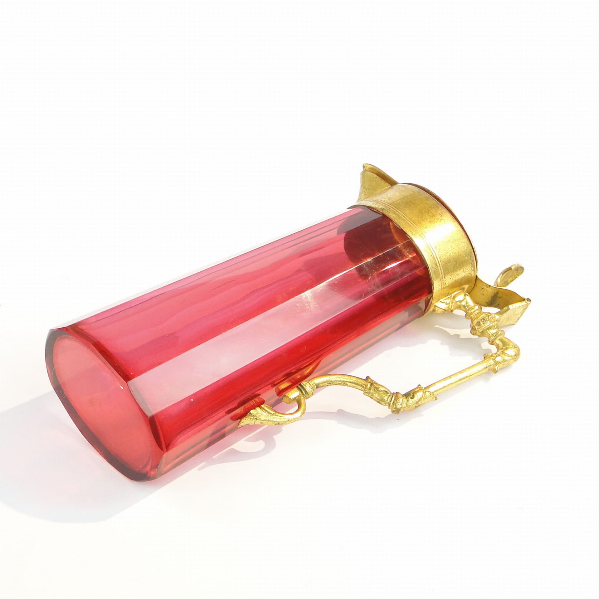 Karafka klasycystyczna, szkło rubinowe, Austria, XIX w. - 221519