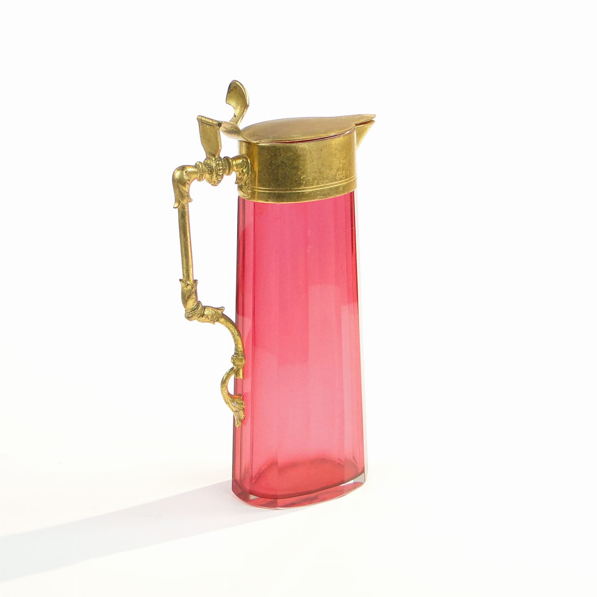 Karafka klasycystyczna, szkło rubinowe, Austria, XIX w. - 221510