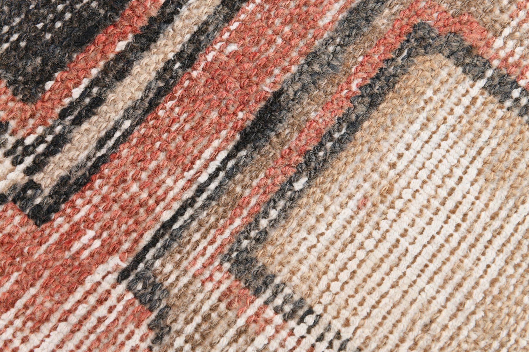 Chodnik 398x97 cm, brązowy, wełna, Turcja, lata 60. - 221869